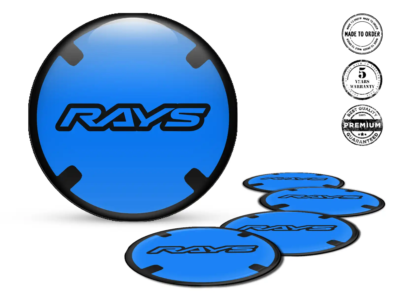 Rays Radaufkleber Ausgabe Luxusgewölbte Logos